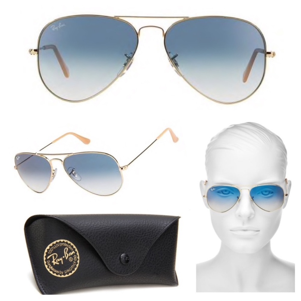Ray-Ban Aviator RB3025 Lt BI Gradient Sunglass